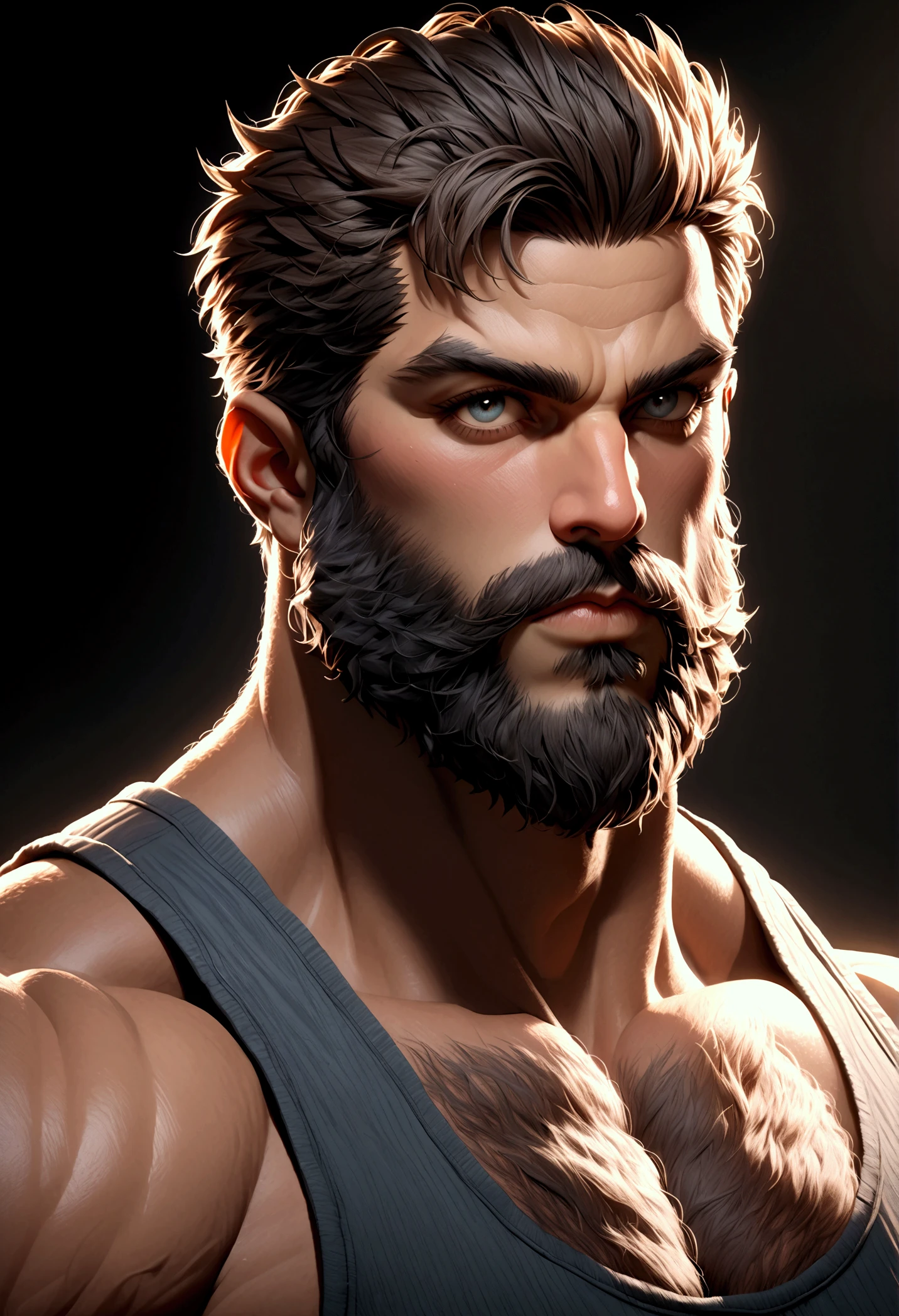 Stoic man demonstrating inner strength