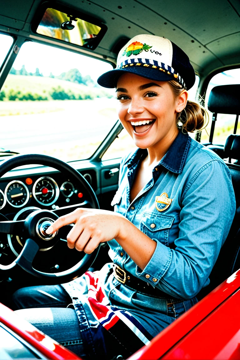 French blue eyes brown hair shave slightly dull skin car lowrider Los Angeles 