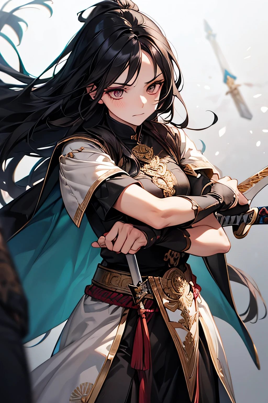 Age: 
Appearance: Long black hair, bright dark eyes, moves with natural grace
Personality: Brave, determined, deeply connected to her heritage
Skills: Trained in traditional sword fighting by her father, naturally gifted warrior
Special Item: Carries her grandfather's ancient sword, which responds to her courage with mystical properties