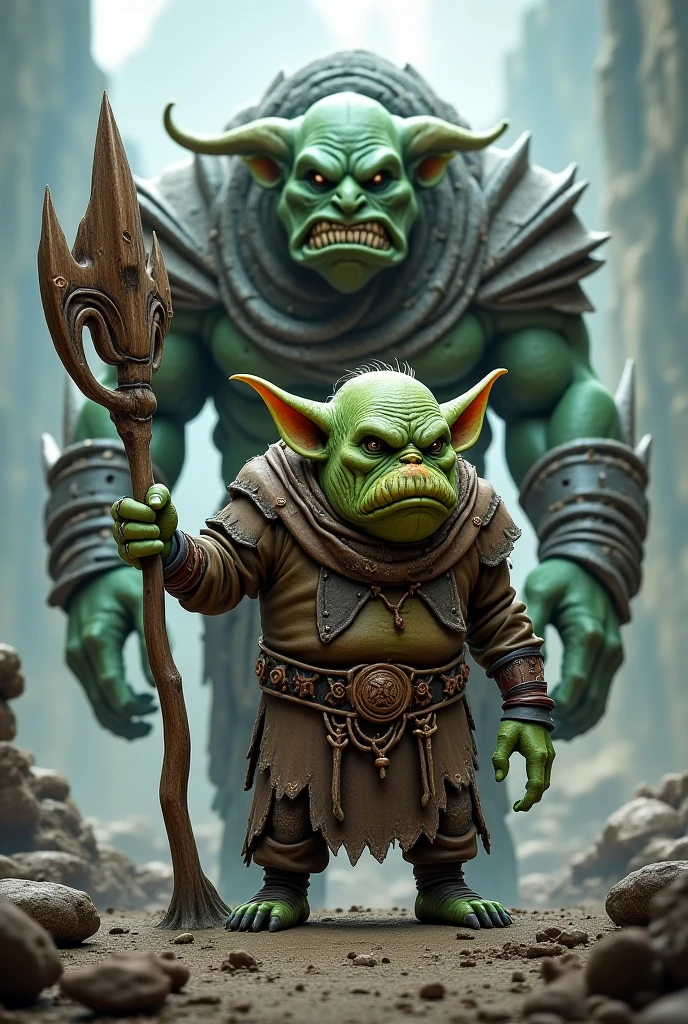 many goblins (goblin, green skin, pointy ears, dressed in rags), nasty goblin, want to fucked girl, group of goblin, Raiding village, looking for prisoners
