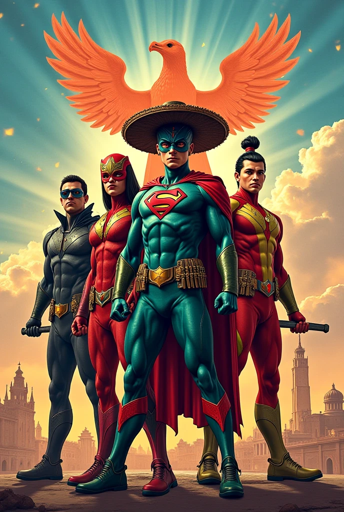 Image of a man with a sword standing in front of a city, superhero from the boys tv show, Arte Hylics, butcher billy style, Design de personagens de quadrinhos dos anos 90, inspirado em Frank Miller, hero pose colorful city lighting, inspirado em Jim Steranko, Esquema de cores dos quadrinhos de watchmen, personagem de quadrinhos, butcher billy, ( Arte Fitzpatrick )