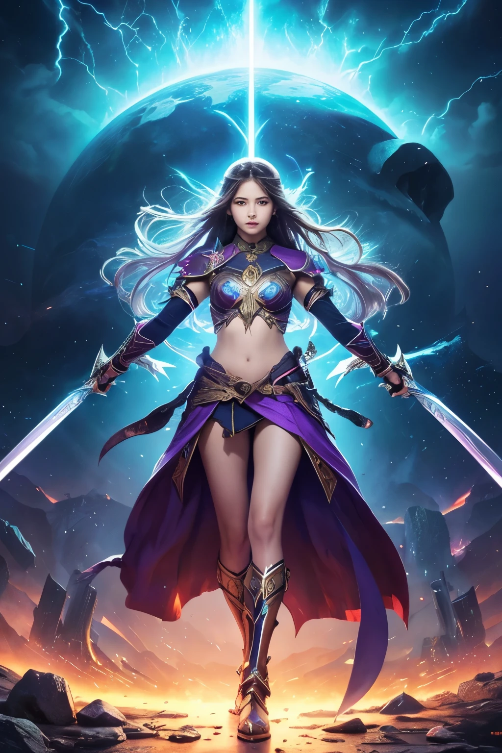 beautiful face, big detailed face,glowing eyes,perfectly shaped features,youthful and radiant skin,mesmerizing gaze,long eyelashes,perfectly arched eyebrows,charming smile,expressive lips,flawless complexion,sharp jawline,strong and defined facial contours,vibrant and glowing skin tone,glamorous and stylish makeup,feminine and elegant hairstyle, League of Legends-inspired character,summoner's spellbook in hand,powerful and magical appearance,fierce and confident expression, intricate and ornate armor,embellished with intricate patterns and enchantments,colorful and dynamic background,illuminated by magical light,blurry foreground elements,adding depth and dimension, vibrant color palette,with a mix of bold,bright, and contrasting hues, soft and diffused lighting,creating a dreamy and enchanting atmosphere