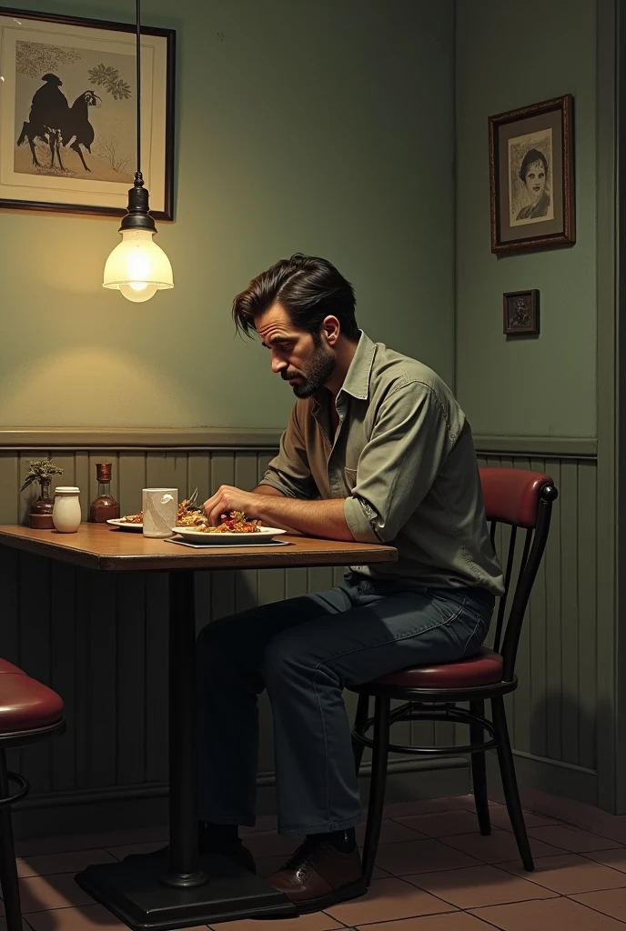 The man's symptoms, such as eating with his feet