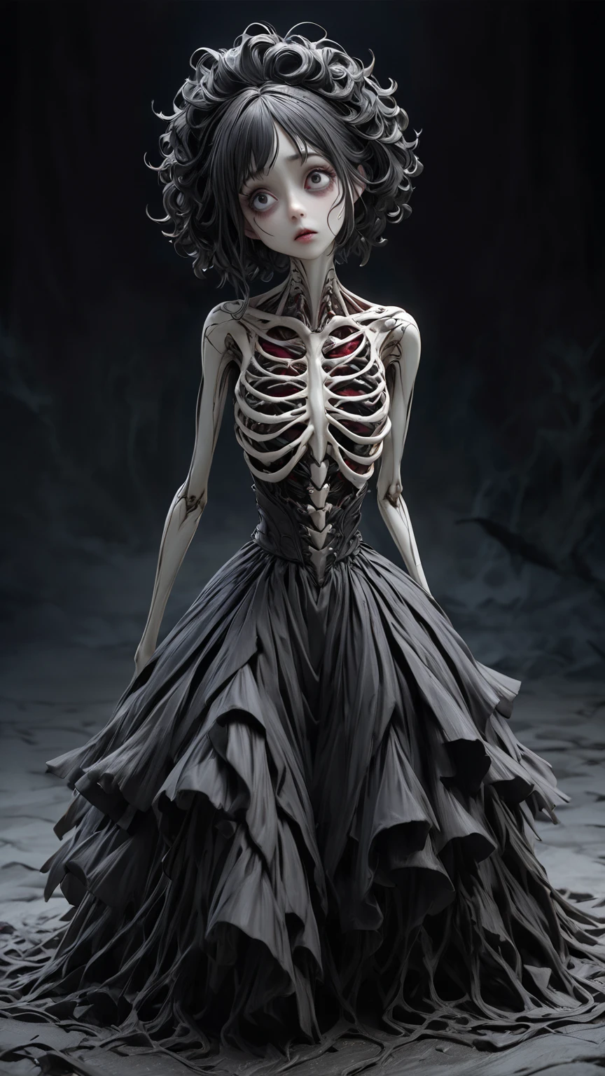 High Definition, masterpiece, Anatomically Accurate , Accurate,  top quality, High Definition model, high detail,  エドワード・シザーハンズ、Tim Burton's style、 darkness、ANATOMICALLY CORRECT, , Movie Scene 、alone, Feelings of emptiness、