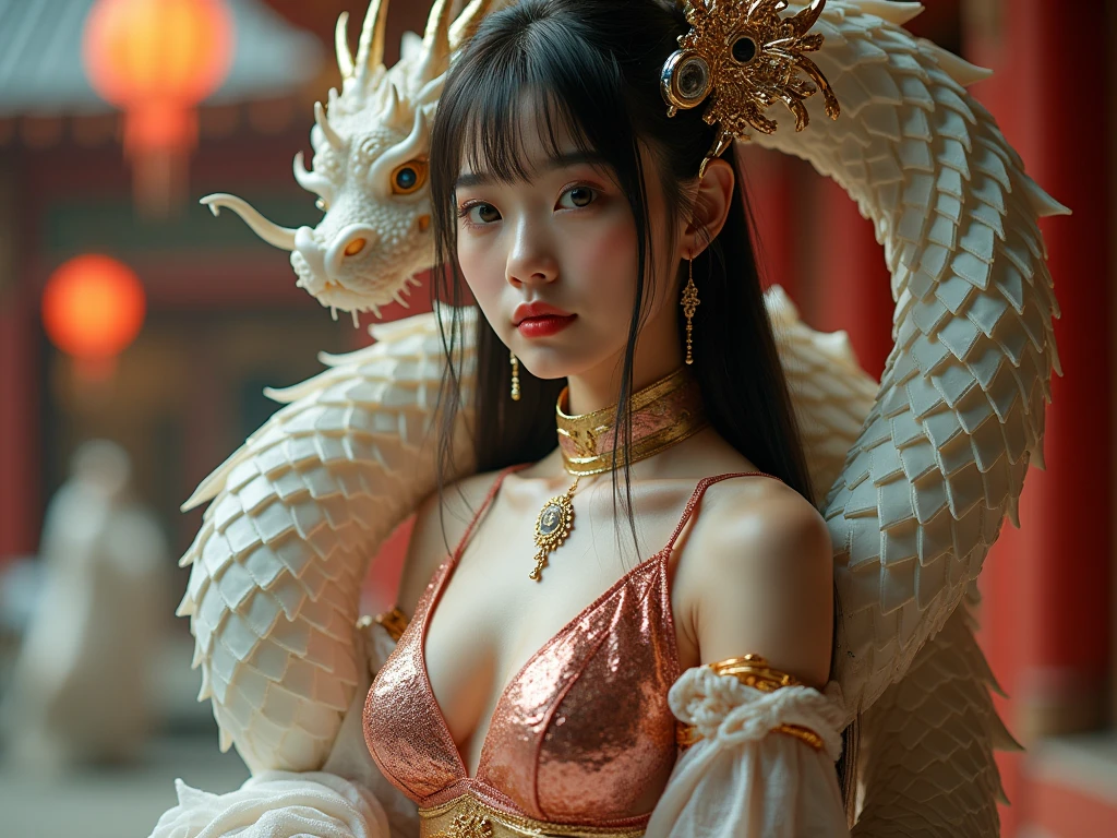 (Fight fiercely with dragons)、top-quality、masterpiece、超A high resolution、(Blue Dragon Armor)、(((Colossal tits))),dragon armor、(((Detailed Micro Bikini))),(Wearing a beautiful crown made of jewels),(Photorealsitic:1.4)、Raw photo、女の子1人、(((Random hair))、(((Take different poses)))、glowy skin、(((Chinese Dragon)))、(Gorgeous Jewelry Necklaces)、(Mystical expression)、(Full Body Angle)、(Fight big dragons)、With a beautiful knife、(Pink Metal Bikini)、(beautiful forest background)、Precipitous cliffs、(Castle background)、((super realistic details))、portlate、globalillumination、(sexypose)、Shadow、octan render、(One-Eyed Scouter)、8K、ultrasharp、Colossal tits、Raw skin is exposed in cleavage、metals、Details of complex ornaments、Japan details、highly intricate detail、Realistic light、CGSoation Trends、Blue eyes、radiant eyes、Facing the camera、Precipitous cliffs、Toostock、(Full Body Angle)、(veils)、(((Heavy Big))),