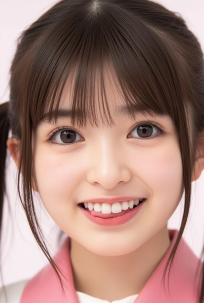  One Girl ,  high definition,  top quality,  very detailed,  twin tails、smile、oral invitation、舌を出す、