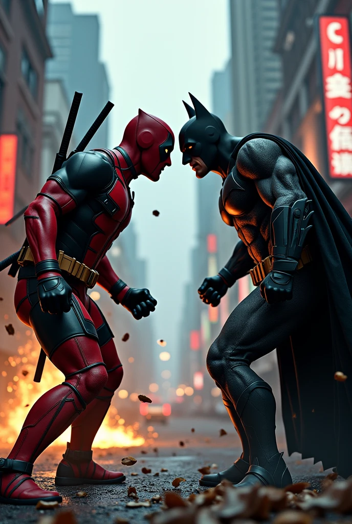 Batman fight with deadpool