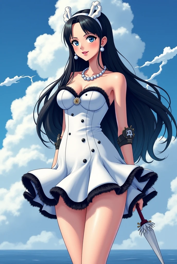 a beautiful woman with long lavender hair with white highlights, heterochromatic eyes with white moons in the pupils, full body, landscape at sunrise, pirate captain on her ship, extremely detailed face, beautiful detailed eyes, beautiful detailed lips, perfect proportions, jewelry intricate, fluid clothing pirate, warm colors, anime film composition, highly detailed, 8k, masterpiece