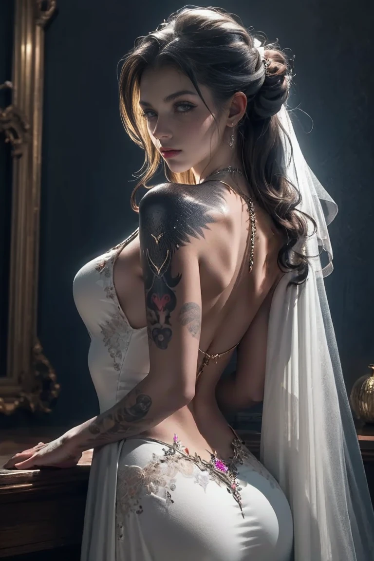 ((Unreal Engine 5)), ((ultra high definition)), ((ultra high resolution)), ((full sharpness)), ((maximum quality)), ((Cinematic)), ((8k)), ((Corpse Bride)), ((identical to the film)), ((ultra faithful to the film)), ((extremely beautiful)), ((alone)), ((full body)), ((ultra detailed face)), ((ultra detailed eyes)), ((ultra realist eyes)), ((ultra detailed irises)), ((ultra delicate hands)), ((ultra detailed hands)), ((ultra detailed fingers)), ((natural lighting)), ((back view)), ((totally ultra realistic)), ((repeat the same face)), ((always the same face)), ((repeat always the same face)), ((always the same body)), ((always the same proportions)), ((looking at the camera)), ((wearing a beautiful micro lingerie)), ((repeat the same clothes)), ((in the world of the dead)), ((very hot)), ((bubble butt))