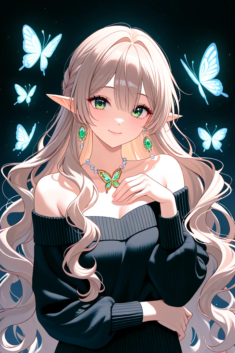 A young brunette girl with long , beautiful pose, elf ears - SeaArt AI