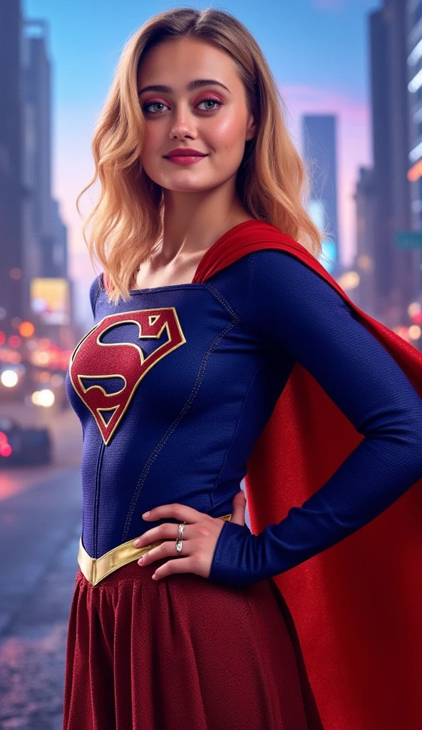 Ella Purnell dressed as Supergirl