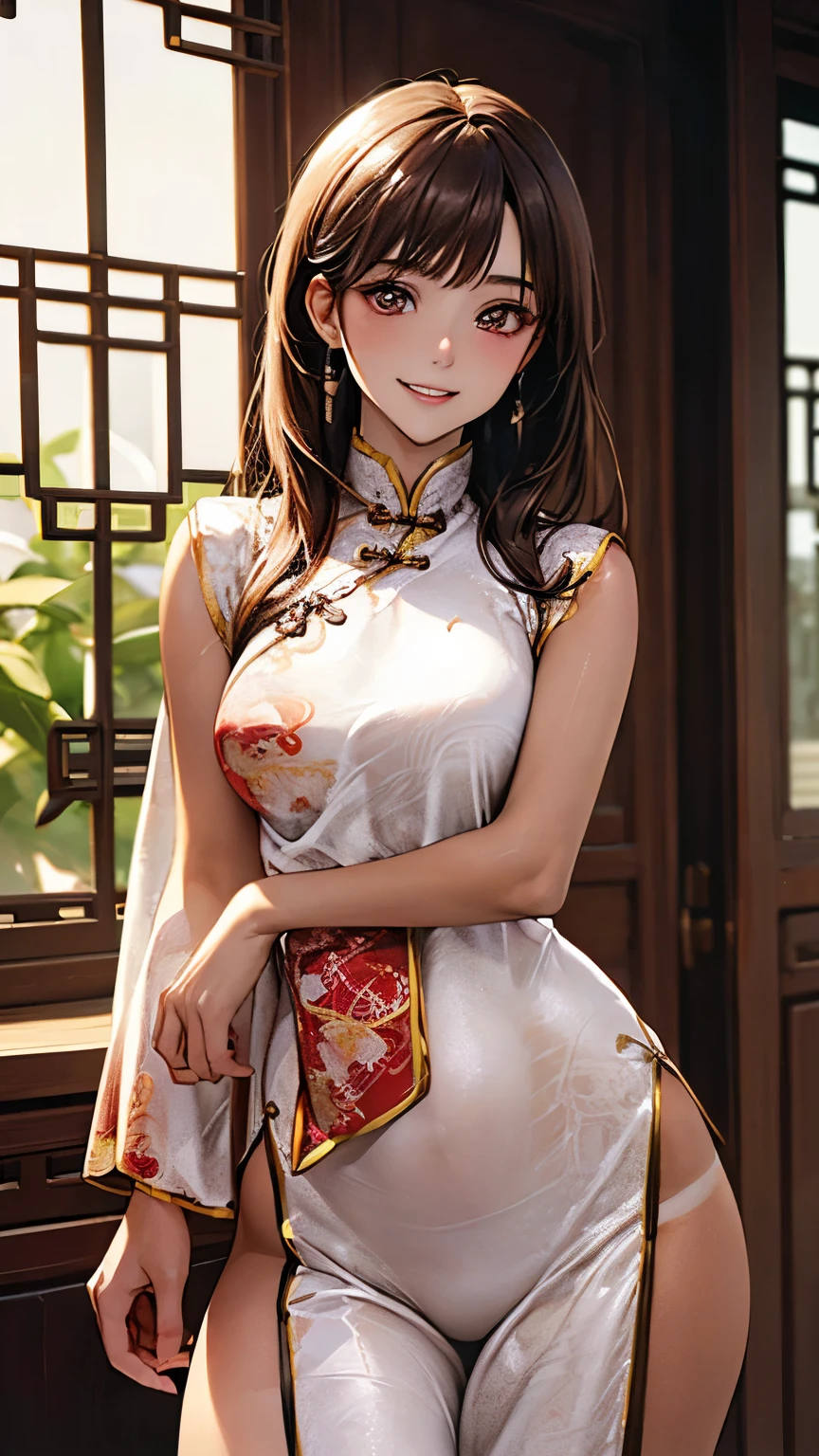 Photorealistic,masterpiece, best quality,ultra-detailed,vietnamese girl,tween,beauty,((lift up ao dai and show her panties)),She takes great pleasure in showing off her panties to viewer,(visible panties),,Ao dai,hair,black hair,braid hair,small breast,very happy,very slutty,outdoor,Hanoi,Vietnam,