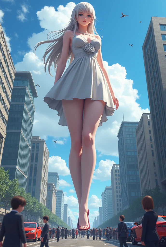 In the bustling streets,A girl dressed in style caught everyone's attention。Her long hair flowed,Gently swing with the wind,Has natural beauty。Her makeup is exquisite,A unique temperament is revealed between the eyebrows,The red lips are slightly upturned,Smile confidently。
She wears a unique and bold style,White short-sleeved shirt with black high-waisted skirt,Showing her slender legs。She wears a pair of black high-heeled booties on her feet,Looks stylish and vibrant。
She wears a pair of black sunglasses,It adds a touch of mystery to the entire look。Her accessories are exquisite and unique,A string of pearl necklaces accentuates her elegant neckline line,A pair of silver earrings looms in the brunette hair,It's even more fascinating。
This stylishly dressed girl seems to be a shining star,Her every move exudes a charming glow。Her stunning appearance makes people can't help but stop and watch,Envy and admiration for her fashion taste and love of life。