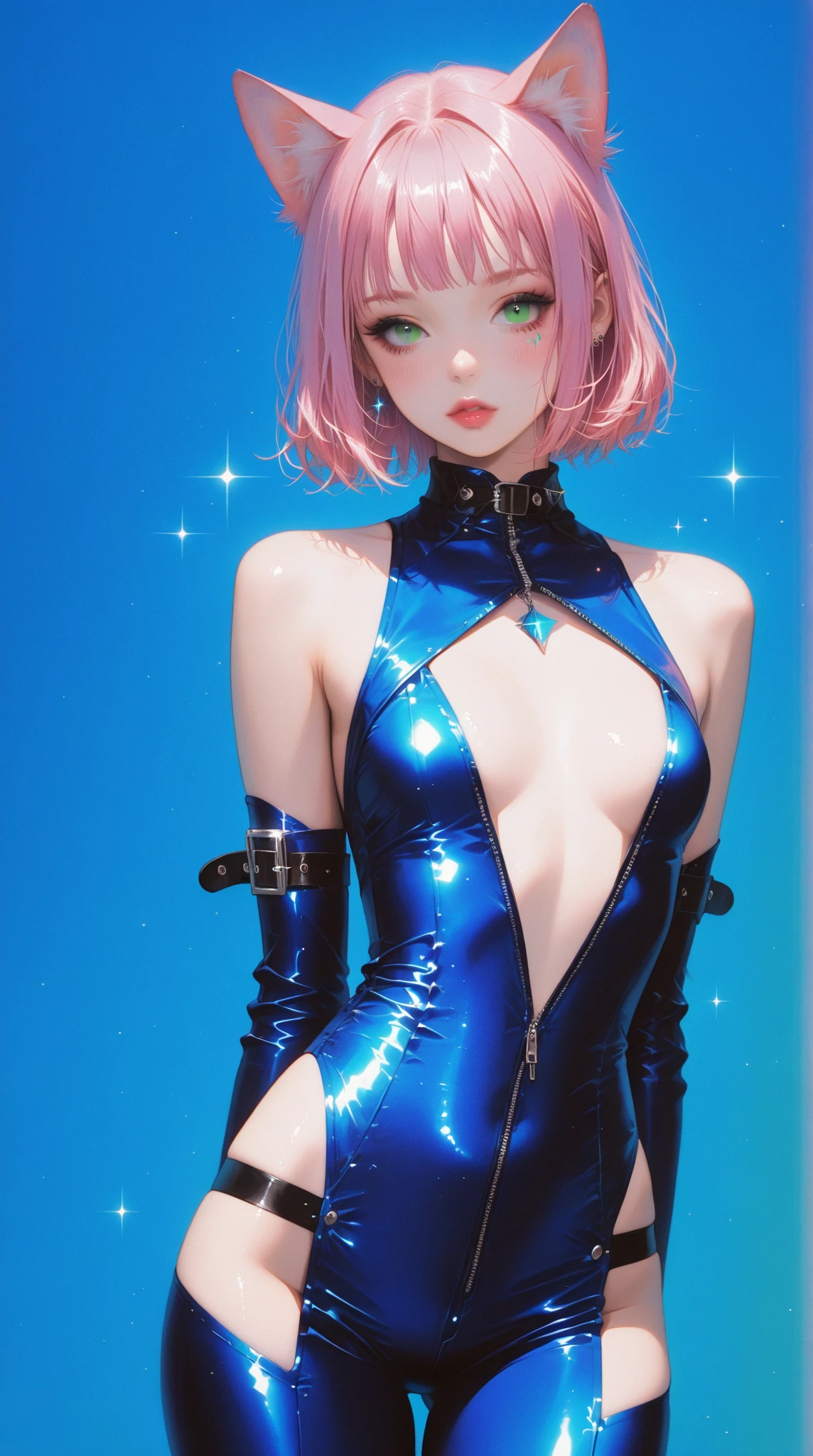 a beautiful woman in a tight, sexy white golf outfit posing seductively on a golf course, with a pixie pink haircut, piercing blue eyes, and an hourglass figure, in a side view pose showing her navel,best quality,4k,8k,highres,masterpiece:1.2,ultra-detailed,realistic,photorealistic,photo-realistic:1.37,HDR,UHD,studio lighting,ultra-fine painting,sharp focus,physically-based rendering,extreme detail description,professional,vivid colors,bokeh,portraits,glamour,fashion