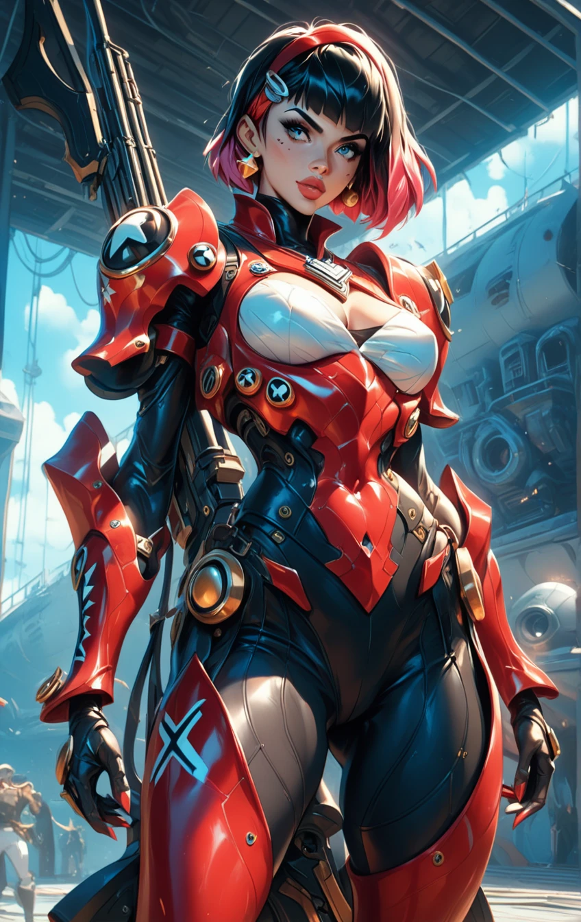 Obra maestra, La mejor calidad, Altas Resoluciones, absurdos, 8k, 4k, Arte Oficial,, , (plano_Color:0.9),big size ass_senos, Zephia fe, (pechos enormes:2), big breast, voluptuosa, vista de frente, muslos gruesos, caderas anchas, warm light, ambiente nocturno, robusta, cuerpo de frente, pintalabios liviano, sonrisa, abdomen, (muscle:1.2), Thick thigh, Caderas anchas, labios gruesos, Breast, Muy voluptuosa, massive breast, , cabellos difuminado, muslos masivos, ojos centrados, breast bursting out , mujer enorme, cabello largo, ojos plateados, mirada al frente, muscle girl,dark-skinned female, red hair, short hair, redhead, cabello rojo brillante, horns, tiara, mechanical armor, great armor, armadura mecanica