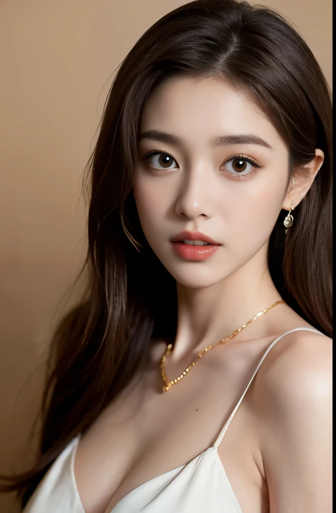 (masterpiece:1.3), (8 thousand, realistic, RAW photos, best quality: 1.4), (1 woman),(very sexy), (Beautiful makeover), (유난히 아름다운 realistic 얼굴), (Build a beautiful body) , (beautiful face), (beautiful face), (long eyelashes), (double eyelid), (realistic face), (black hair. parted, long hair:1.3), (아름다운 parted스타일), (realistic eyes), (really beautiful and delicate eyes), (beautiful and big breasts),(realistic skin), (beautiful skin), (absurd), (attractive), (ultra high resolution), (extremely realistic), (very detailed), (golden ratio), (necklace), (earring), (So beautiful and sexy)