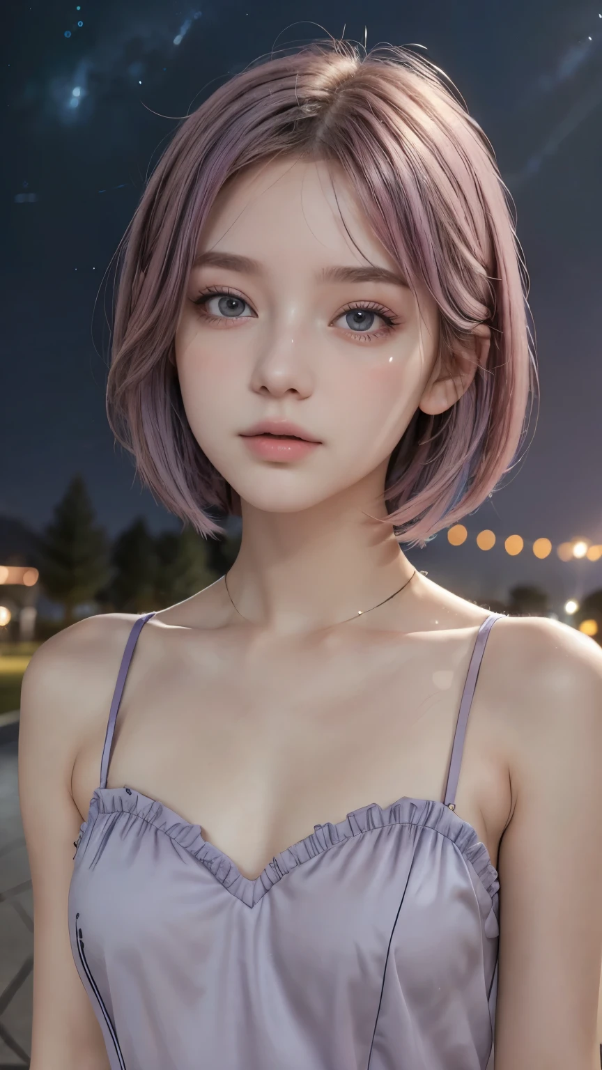 最high quality, masterpiece, 超High resolution, (Realistic:1.4), RAW Photos, 1 person,, short hair,, (masterpiece, 最high quality, high quality, High resolution, Very detailed),Pink Hair