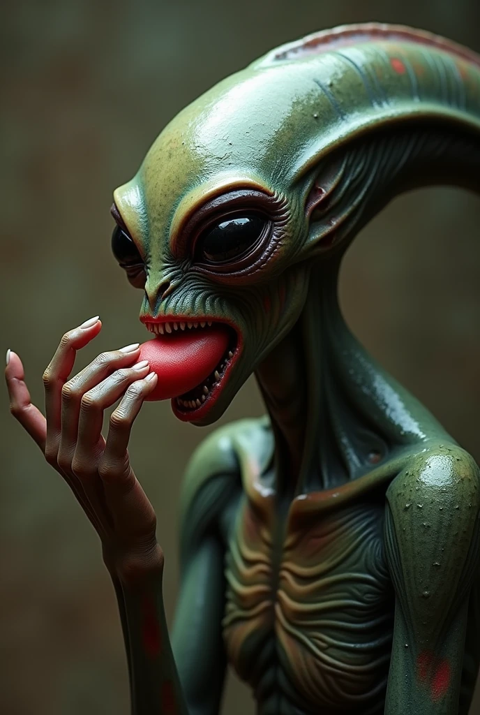 Alien sucking penis