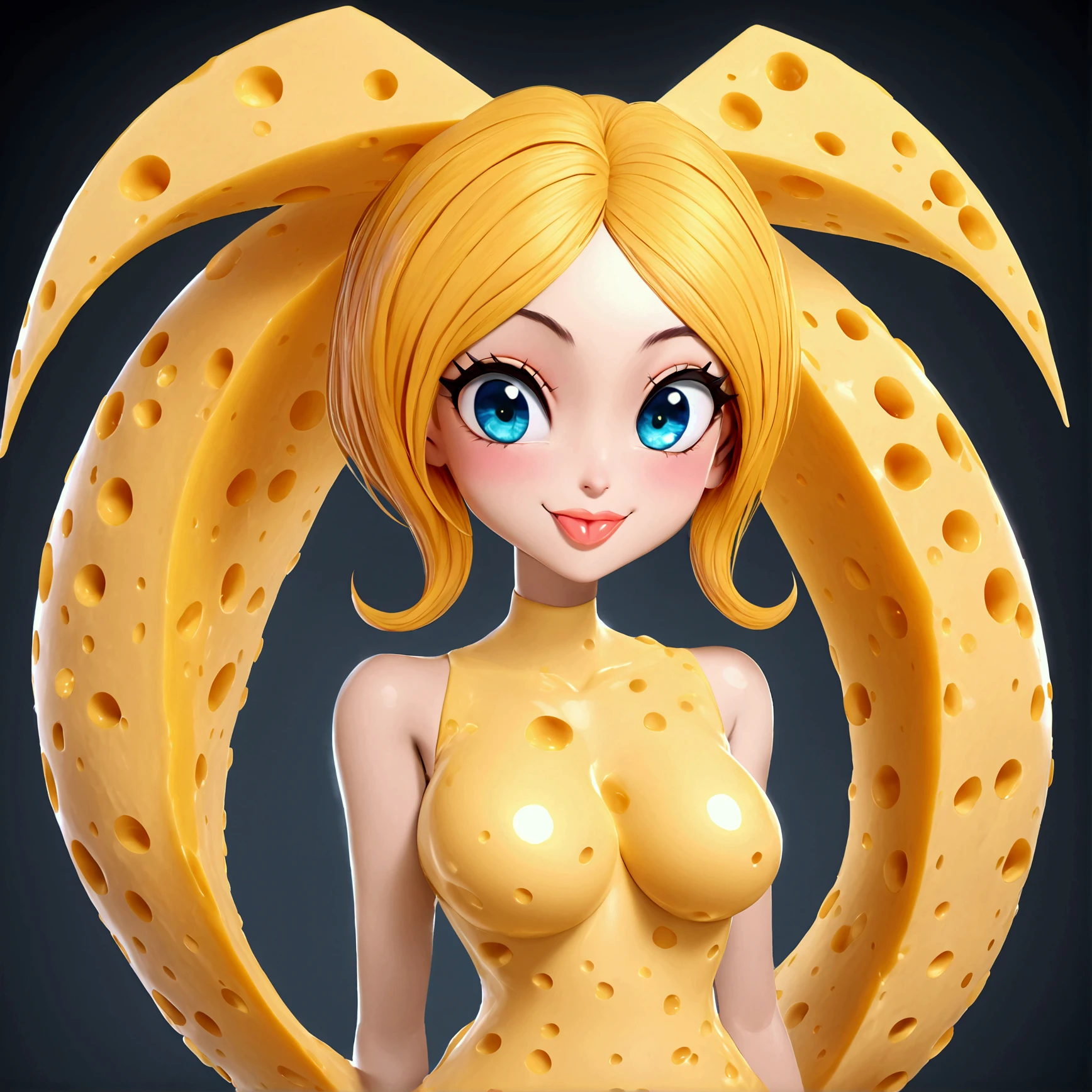 11Reflekta from ladybugMiraculous shiny cheesebody ,Reflekta yust fully transformed 35woman in female formed bodycheesewoman, 11 woman made from cheese only, woman made from cheese only, cheese,woman head round smiling cheese, face made from cheese, woman want to turn me into female, i become a horny female, i become 90% cheese, Reflekta rubs cheese over my body, reflekta kisses me, i start to cum liquidcheese from below, iam cheesewoman for eternity, love cheese, femalebody formed cheese drones, shiny, 
High Resolution, 3D, High Quality, Breasts, cheese body, female cheeseTongue, 