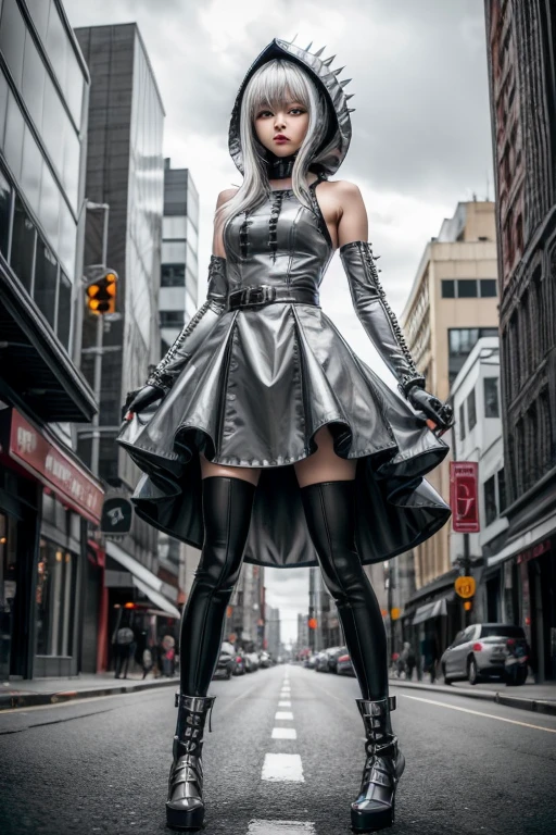 Ultrasexy, full body, ultrarealistic, Erza Scarlet wearing 2B outfit