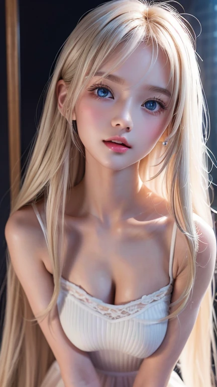 8k,Confused, High resolution, Very detailed, 1 Girl, alone, Very beautiful eyes, Ultra-precise depiction, Very detailed depiction, (Tangled:1.2), , (White high key background:1.5), (((naked:1.5))), See-through、Off the shoulder、Short platinum blonde, (Shiny skin), Many colors, , (Shooting from above:1.2),、Flat Body、slim、cute、、Round face、Cast a Shadow、See-through、