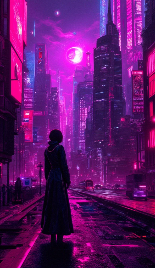 hyper realistic and highly detailed, a bizarre otherworldly landscape , inspired by (Frank Kelly-Freas:1.2) and (Aliza Razell:1.1) , NeonPunk style, cyberpunk, vaporwave, neon, vibes, vibrant, stunningly beautiful, crisp, detailed, sleek, ultramodern, magenta highlights, dark purple shadows, high contrast, cinematic, ultra detailed, intricate, professional, , bold lines, award winning, limited color palette, high contrast, depth of field, (intricate details, masterpiece, best quality:1.4), dramatic lighting, beautiful composition, looking at viewer, dynamic pose 
