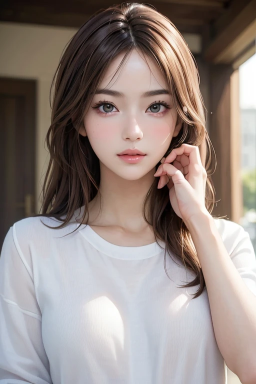 (masterpiece:1.3), ( top quality:1.4), 
( 1 girl ),   beautiful faces, (  realistic face), 
  beautiful hairstyles:1.8,
 Real Eyes,  Beautiful fine eyes , 
(real skin),   Beautiful skin , 
( casual fashion :1.4), 
  absurd,   charming, 
  超 high definition,   high definition, 
Golden Ratio,    perfect anatomy :1.4