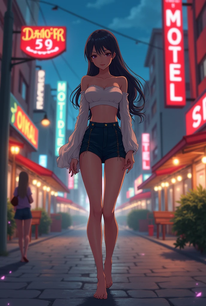 beautiful woman (anime), slim body, long legs, high heels, (Elegance) (Minimalist line) (Nude:1.4)