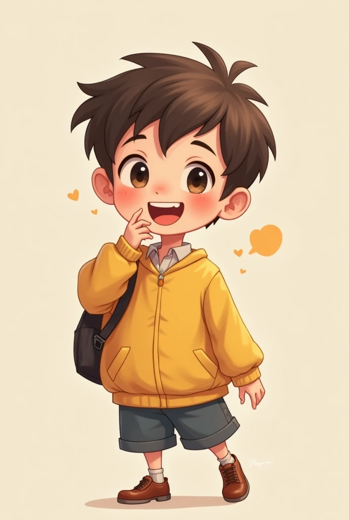 ((solo, 1boy, chibi, large head)), full body, standing, green hoodie, blue pants, short hair, dark brown hair,, ((peeing self, wetting self, pee stains, puddle)) relief expression, smile, closed eyes, hands on hips, night time, park background, under street lights, starry sky, outdoors, seen from below, dynamic angle, blushing, penis bulge