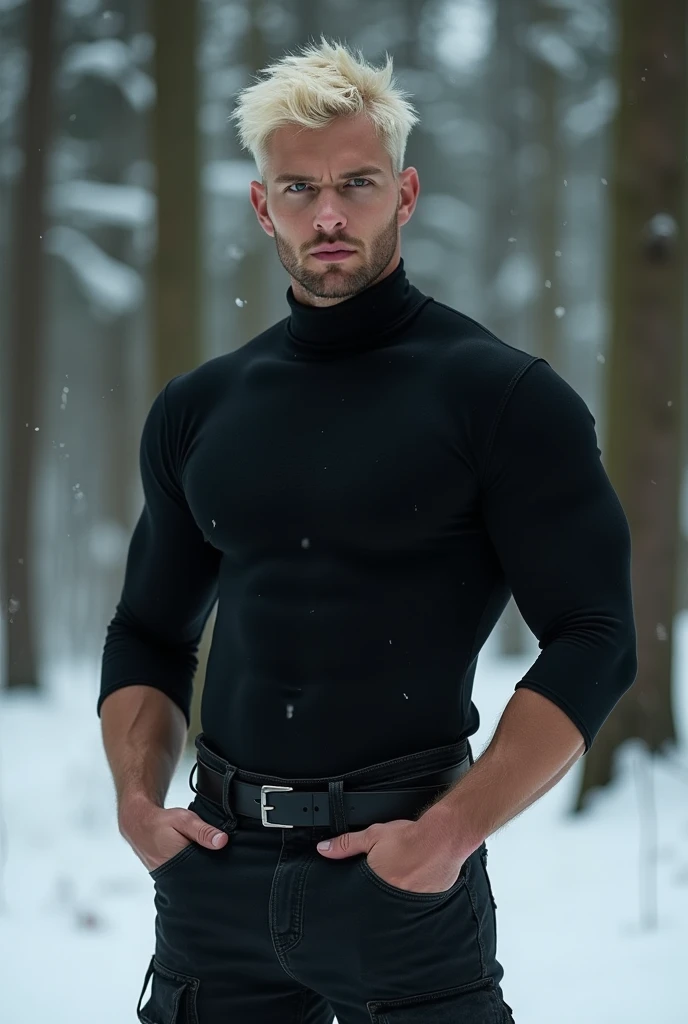 RAW photo, ((full body shot)), czech young man standing in a pine forest with his shirt off, ((snow on his shoulders and chest)), in a snowy forest setting, standing in the snow, czech man, shirtless, twink, (bulged symmetrical six pack abs), beautiful symmetrical face with full lips and open eyes, (huge pectoral chest muscles), V-shaped upper body, undercut blond hairstyle, wearing only small micro thong , ((masterpiece)), ((bestquality)), 8k,high detailed, ultra-detailed, Neutral Expression, Stylish Pose, real skin texture, cinematic lighting, (full body shot) , (natural pose:1.2) , (detailed beautiful skin:1.2) , (beautiful detailed face:1.2) , textured skin, (detailed face and eyes:1.3),big bulge and big butts,(Best quality, 8k, Masterpiece).,highest detail, superior quality, natural lighting, beautiful, sexy, correct anatomy, good composition,realistic shapes, realistic skin tones,Natural eyes,realistic eyes,looking up at viewer,vpl,realistic muscles,Realistic wrinkles on the skin,Realistic arms and legs,Realistic face,realistic hair,Make a sexy and seductive face, man focus,amazing composition, front view, HDR, volumetric lighting, ultra quality, elegant,Post a erotic photoshoot,Realistic pose,detailed hair,full body,Fujifilm XT3 photorealistic art by midjourney