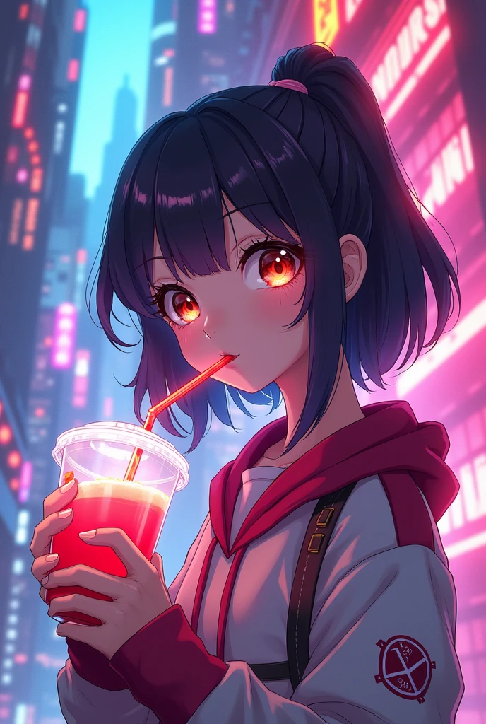 ((best quality)), ((Masterpiece)), (details), Young woman, (Medium bust, black hair, black eyes, ((long hair, Twintail hair)) , curve, beautiful face, black bear ears, white skin , Long eyelashes, Thick eyelashes),(Inside the club), Various colored lights, Neon lights,((colorful t-shirts)), photography, Masterpiece, best quality, (in the middle of the crowded) , Holding a white glass 
