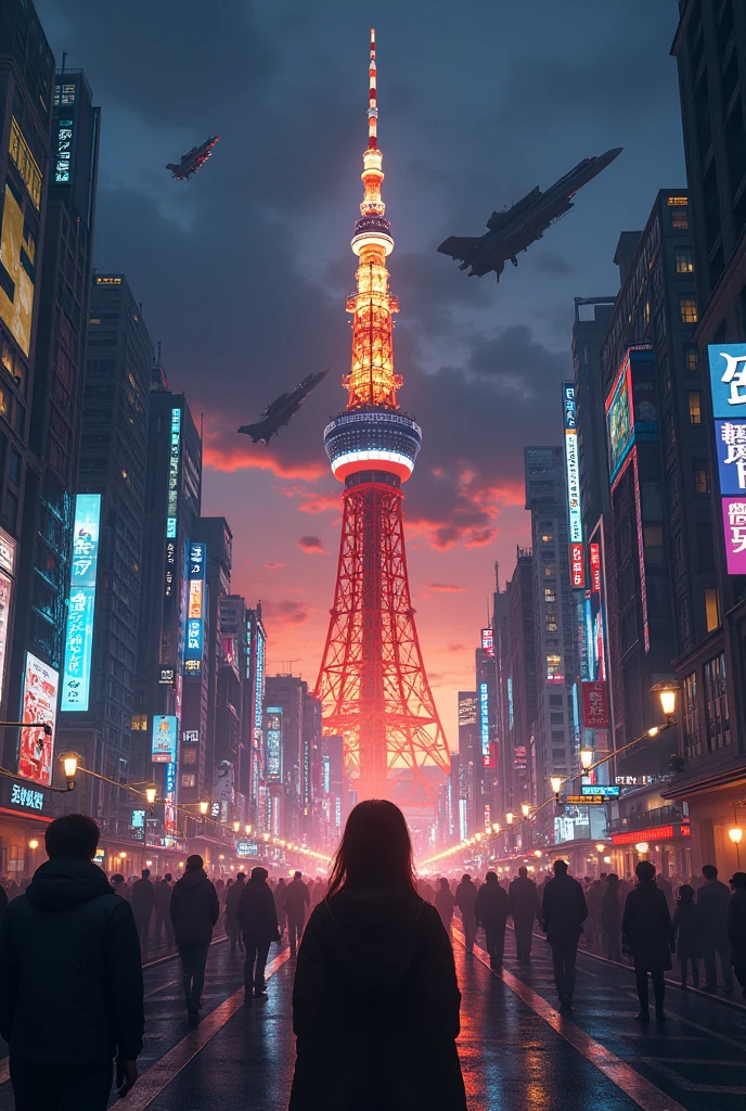 (((Akihabara))), city view, best shadow, ((photorealistic)) , (((monument of RX78 Gundam))) , full body, city, night light up, japanese, full moon, tiny crowds, night view, beautiful full moon, shinny stars in the sky, realistic, Unreal engine 5 effects, masterpiece, best quality, hyperHD, 24K UHD, (((crowds on the street))