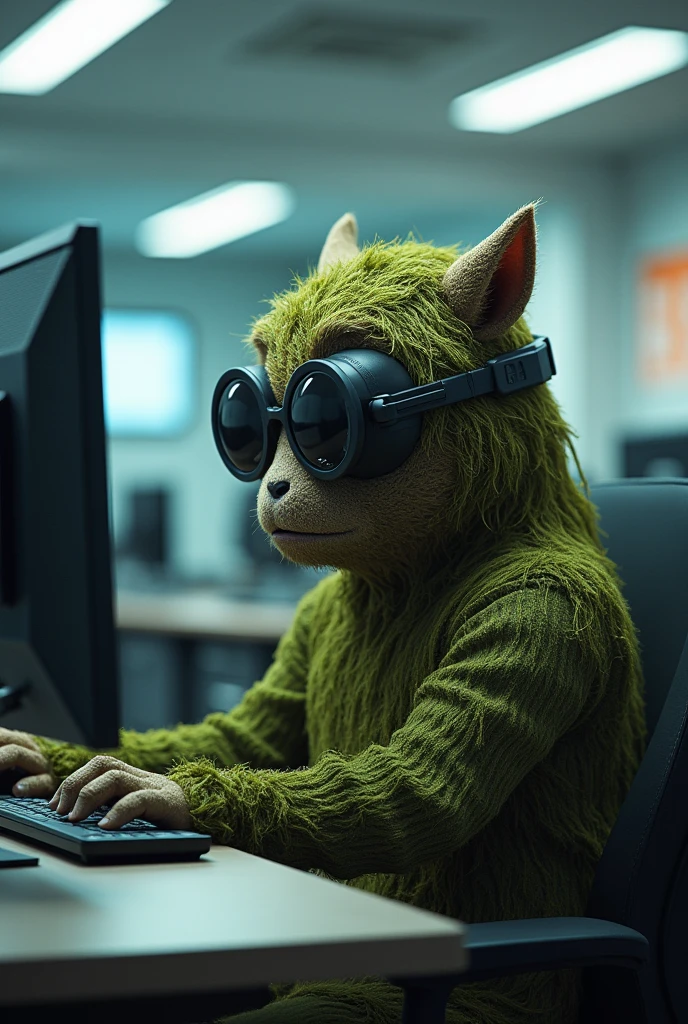 A manure that works in CallCenter and uses lenses to see better with a black frame
