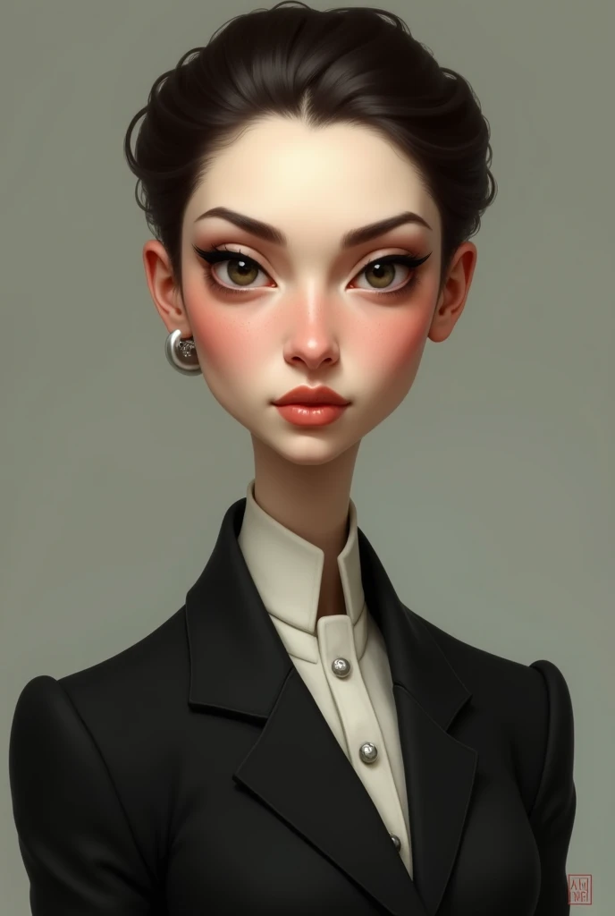 (Masterpiece), (Excellent), (Super Meticulous), (Full Body: 1.2), realistic and proportional human body:1.2, gorgeous Woman, Female beautiful elf:1.5, tall and slender, small breasts, thin waist, thick tighs, elegant lady, black hair stylized in a high high bun:1.5, solo:1.5, 1girl, hyper detailed medieval long black dress:1.8, nouble, big realistic amber eyes:1.2, hyper detailed face, d&d iconic character, hyper natural realistic skin, herbal tattoos on her neck,Very Clean Face, Confident and proud facial expression, 3D character design, CGI extreme detailed wallpaper digital art, cartoon style correct anatomy, octane render, fierce expression on her face, volumetrics