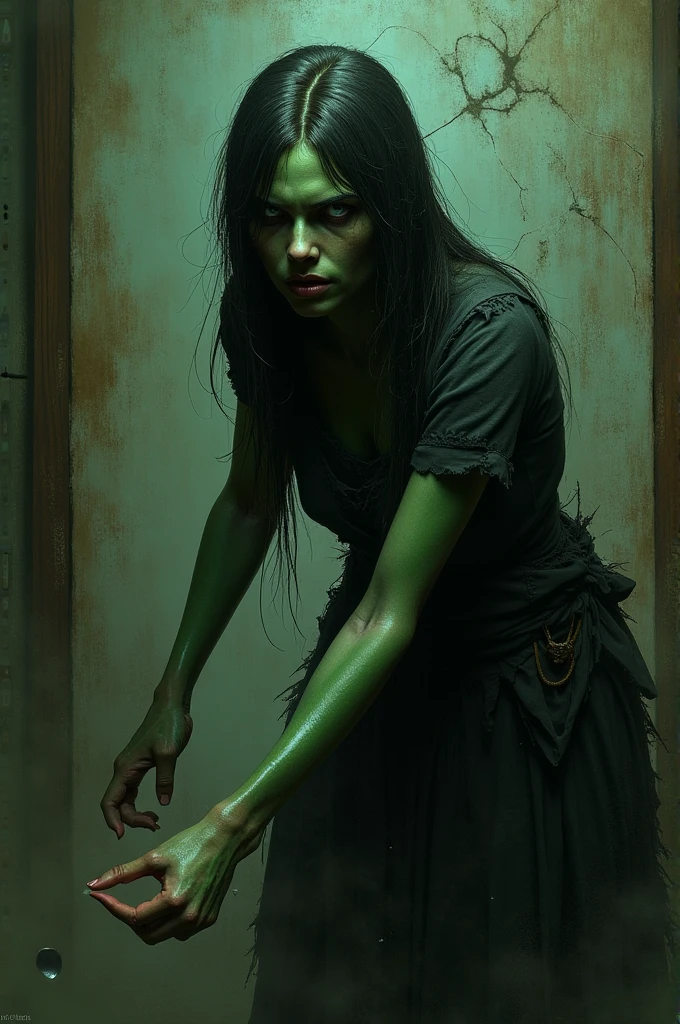 Post-apocalypse, uturistic, bright neon clours, best quality, high resolution, alien , giger, viscera, post, peeled flesh, ????, broken creature, deadman, a dangerous looking sprinkled girl bright neon blood on top of a table high contrast, sharp green neon, in the style of giger in the hole, deep contrast, hyperrealism, hyper realistic color photo, realistic photography, ultra realistic, biomechinical, biomachines, ((hnsrdlf style)), detailed reflections, dark atmosphere, gothic art, futuristic, realistic blood, realistic reflections, RTX graphic, HDR, ultra detailed, real blood
