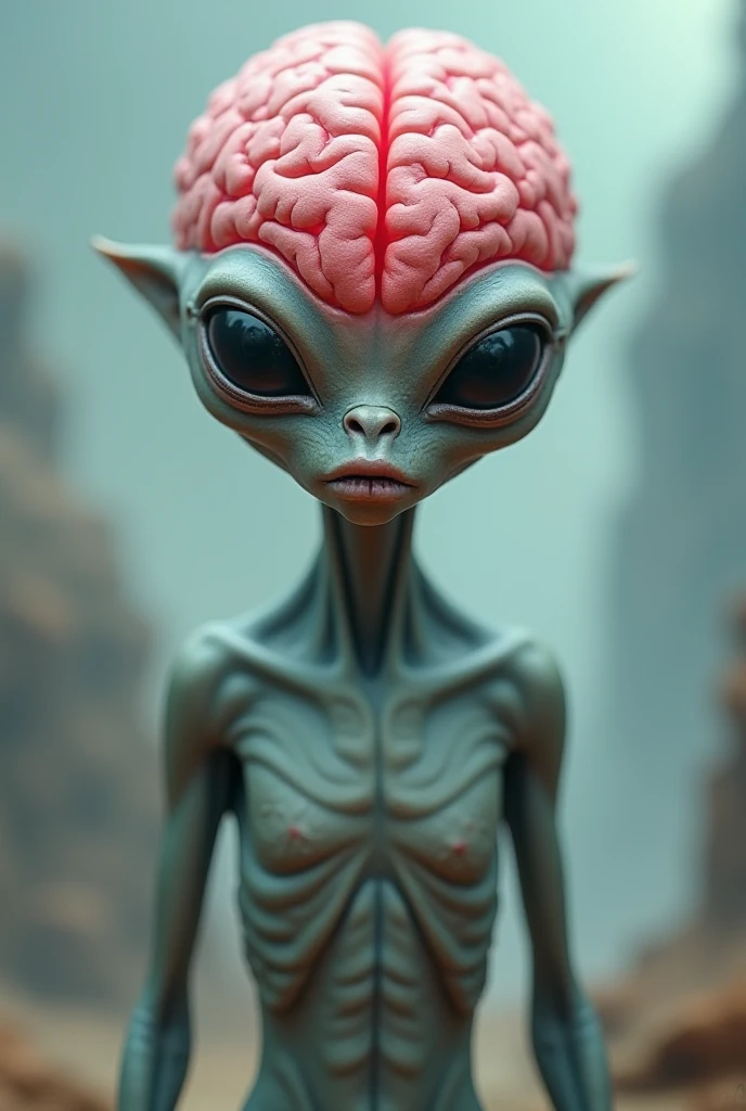 Create a brain-like mascot, personagem infantil , 8k, Modelo 3D, The body as the shape of a brain, com boca, 2 olhos e nariz, He has legs and arms, The character is cute and charismatic, o personagem tem cores vivas e coloridas.