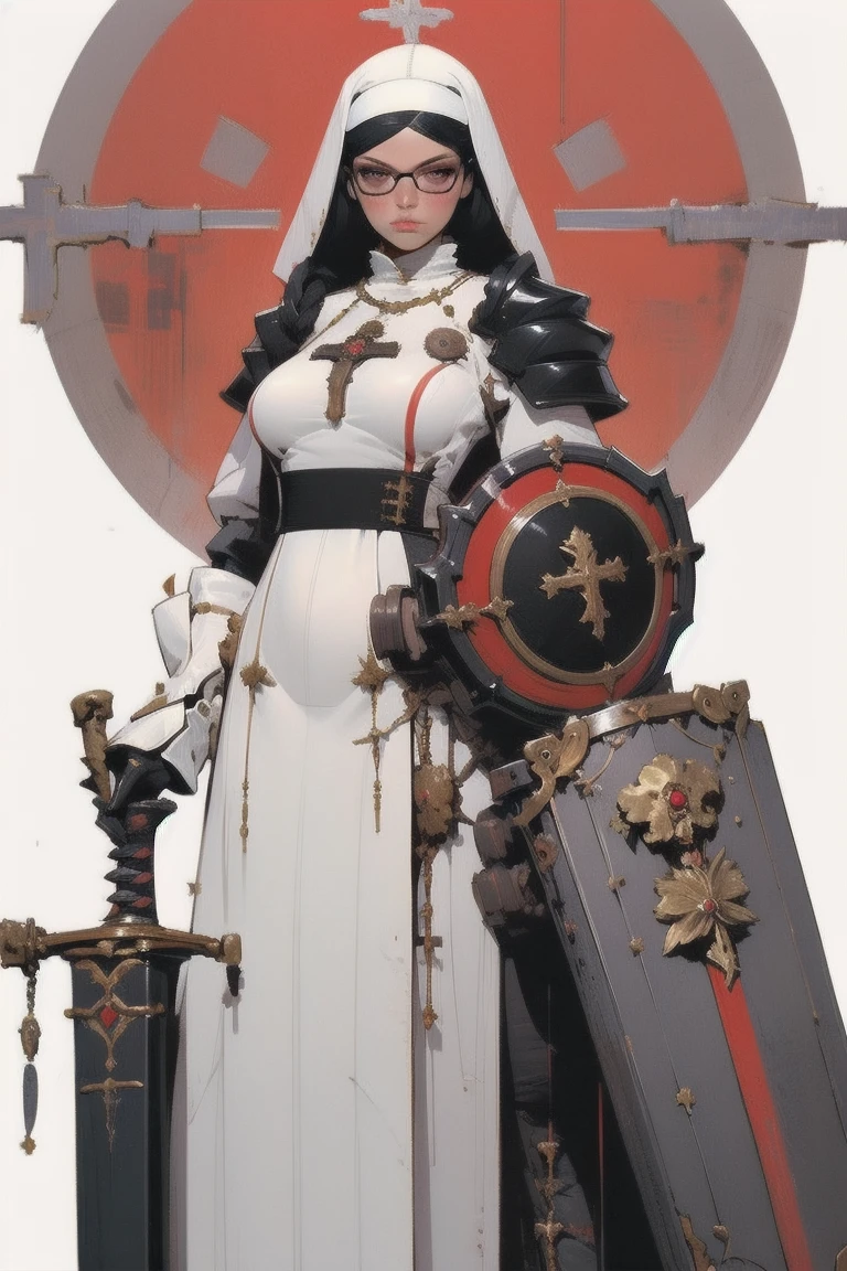 1girl,schoolgirl,armor,mask,<lora:ArmorFusion:1> ,holy Inquisition