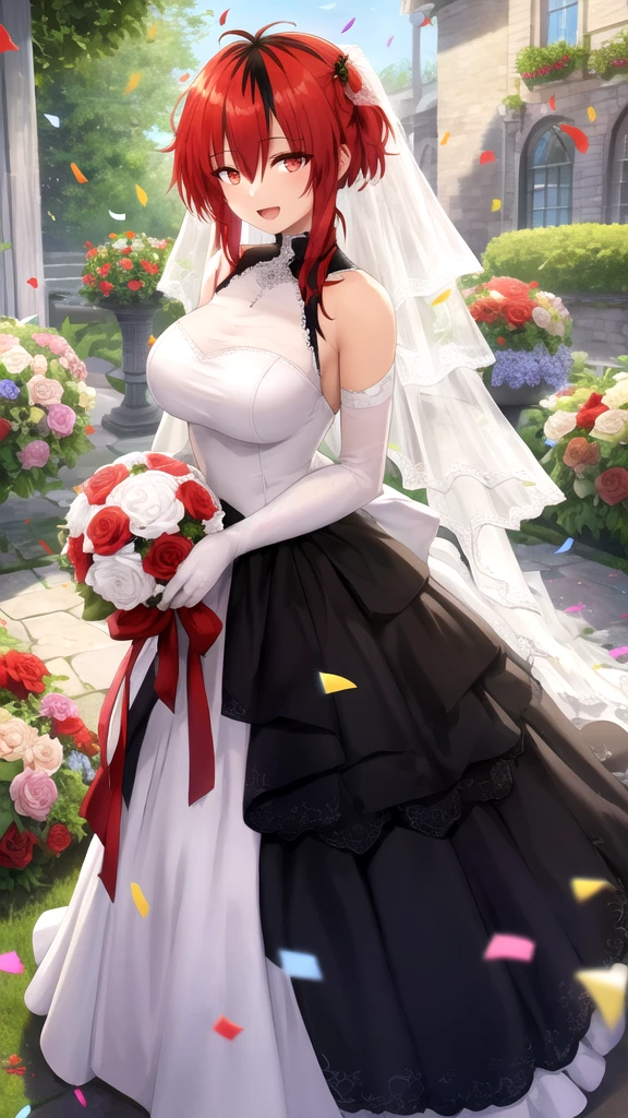 The bride of the haunted house，anime big breast，red colour、Wedding dresses --auto