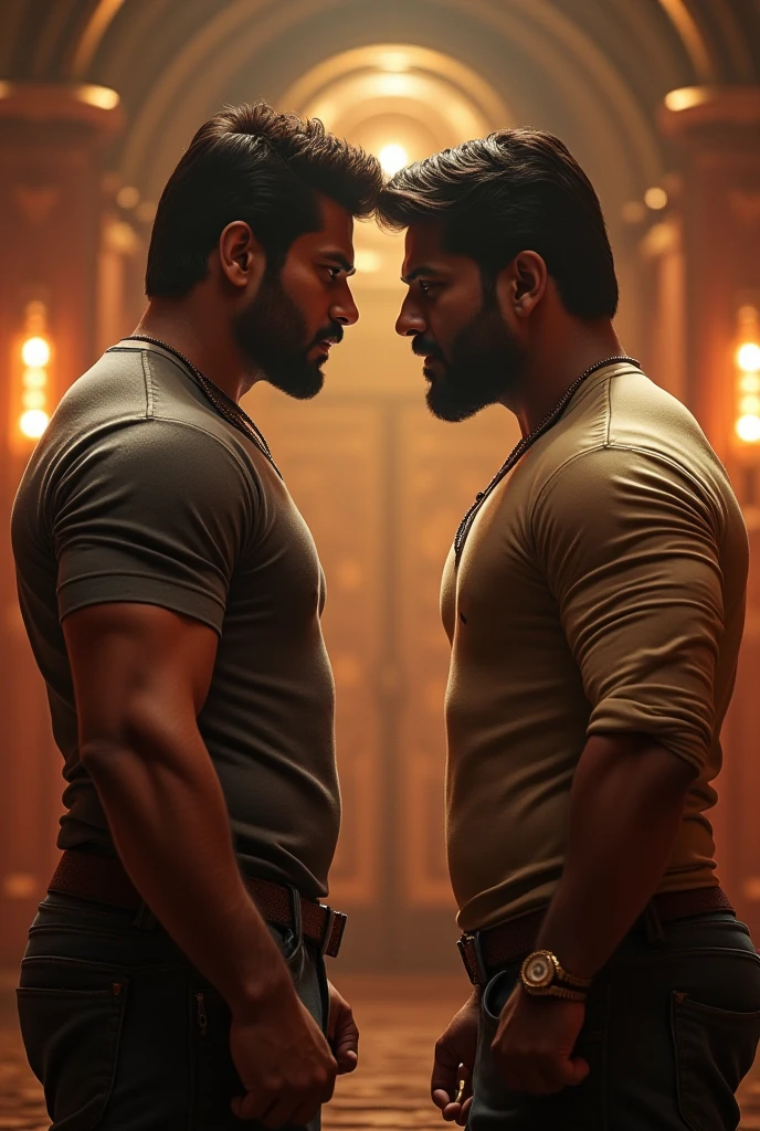 Pawan Kalyan With blood Background with 8Packs Body and Prabhas with removing White Shirt show 6packs
