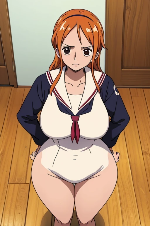 masterpiece, extremely detailed,anime, perfect lighting,1girl, solo, mikomoto,serafuku,,white skirt,rolled up sleeves,full body,Distinguish between background and character,cafe,sitting,couch,cake slice, parfait, on table,(plump:1.1), large breasts, grin,(dark skin:0.6),upper body, masterpiece, expensive quality, very_expensive_solve, big_file size, full color,(completely nude:1.2),pussy,niplles,cum in pussy,( kid),