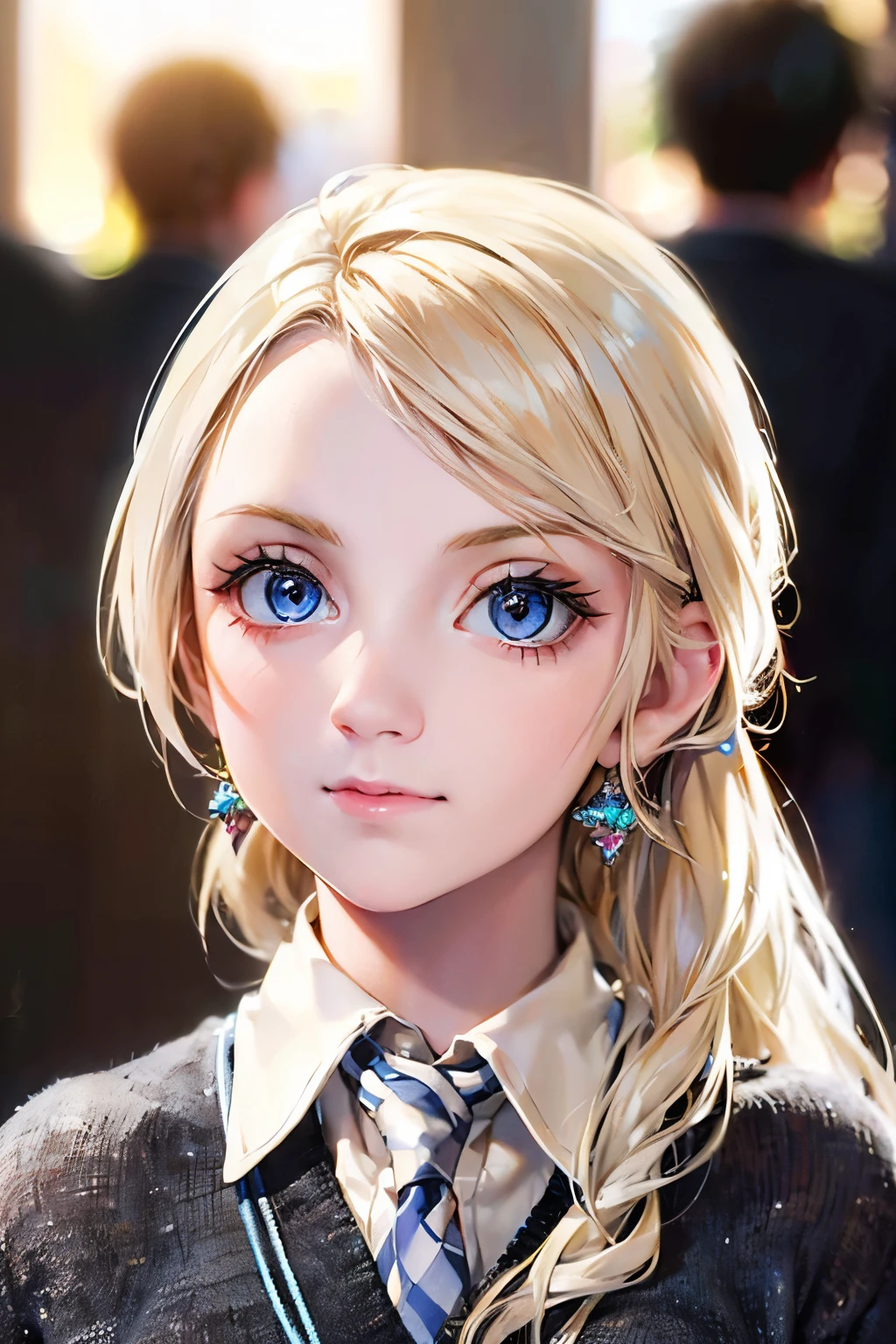 ((sfw: 1.4)), (( detailed face , pretty face, detailed face , professional photograph )), (atar, traje de negocios), (from side) , ( full body : 1.3), (( shiny platinum blonde silk hair , beautiful shiny blows, light blue eyes AND BIG , very beautiful shiny highlighted eyes, a girl)), ultra high resolution, ( realistic : 1.4), RAW photo, better quality, (Photo realistic Stick), focus, soft light, ((s)), (( (young face))), (surface), ( depth of field), masterpiece, ( realistic ), Women, blows, (( a girl))