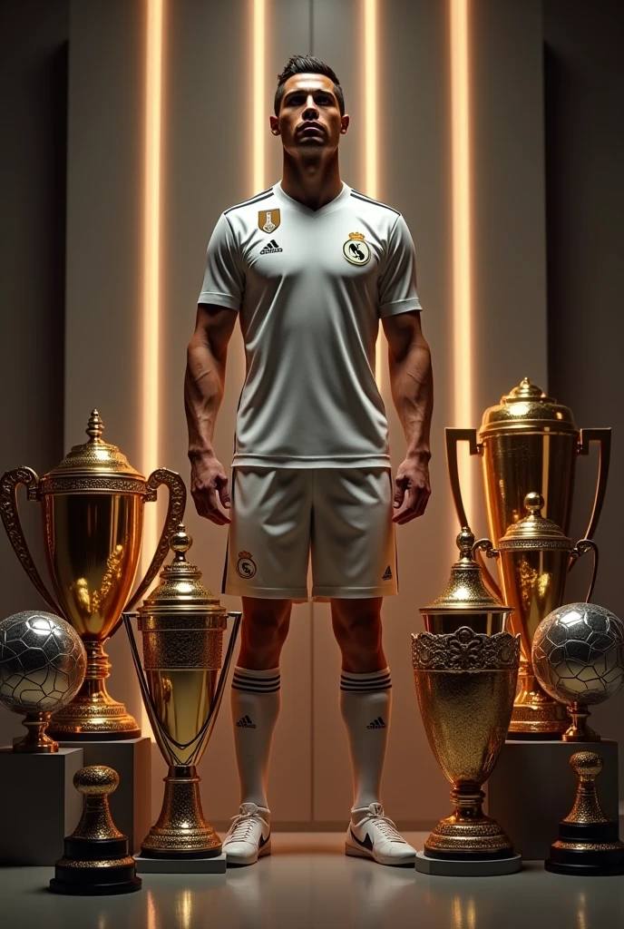cristiano ronaldo;with these trophies 