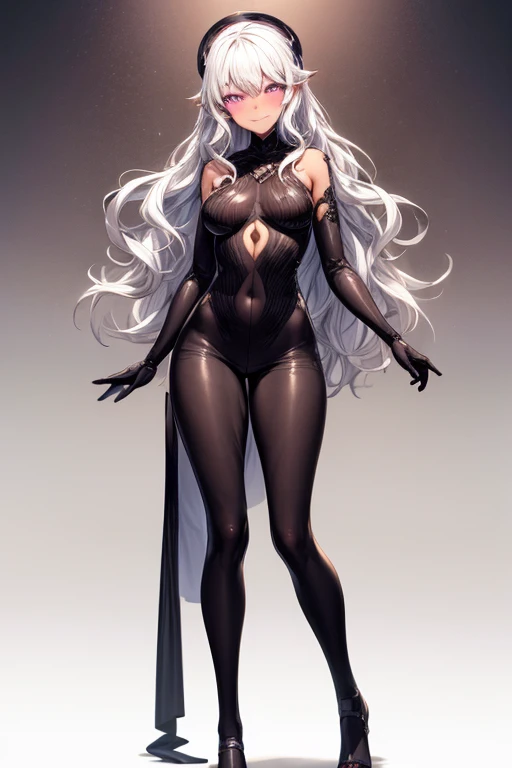 Clear, Here is a precise description:
**Character Description:**
Imagine a witch in anime style with albino skin that contrasts elegantly with her black outfit, which is designed to enhance your curvy figure. Her hair is semi-curly, of a pure white, and falls gracefully to the middle of her back, Framing your face with a touch of sophistication.
His red eyes shine brightly, reflecting its strength and magnetism. His body has a noticeably more robust build., with a clearly chubby figure that accentuates his imposing presence. Her hips are wide and her buttocks are generous., complemented by a prominent bust, create a voluptuous and seductive silhouette. The combination of these characteristics gives her an air of unparalleled beauty and a natural sensuality that makes her a fascinating and powerful figure.. That your build is quite robust and chubby
