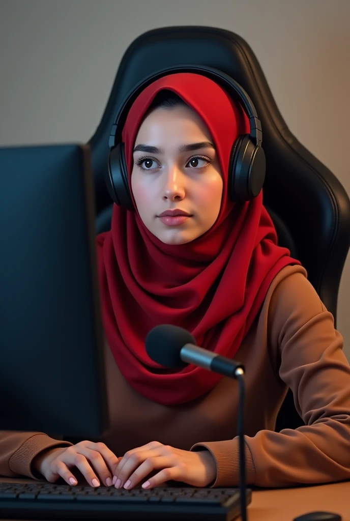 Women Alonewearing headscarves and wearing gaming headsets