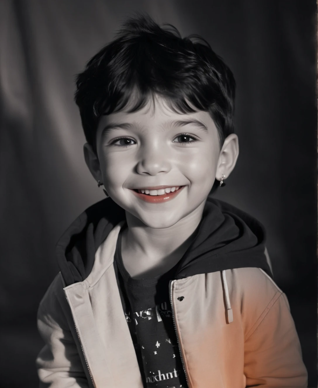 10-year-old Charles Bronson posing for his school picture - Sparkling, Sky blue Background, professional quality studio 8x10 UHD Digital photograph by Scott Kendall - multicolored spotlight, Photorealistic, realistic stock photo, Professional quality Photograph. colored Fog - Multicolored lightning, 3D bubbles, hearts, stars, clovers