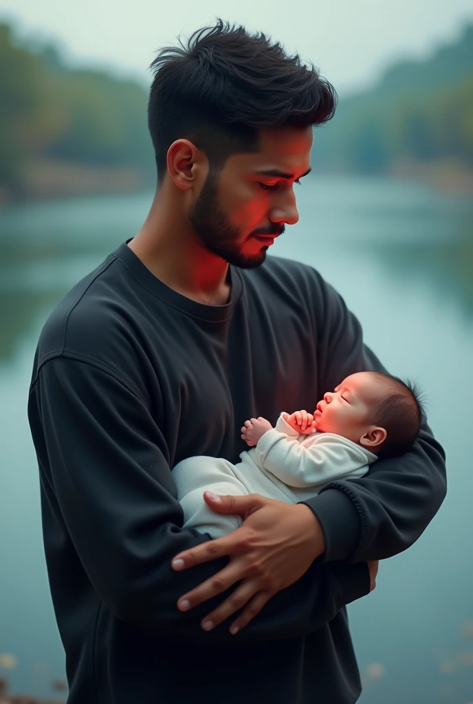 Shikar Dhawan holding baby Virat kohli