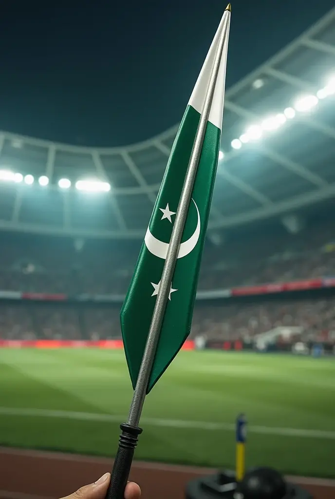 Javelin with Pakistan flag