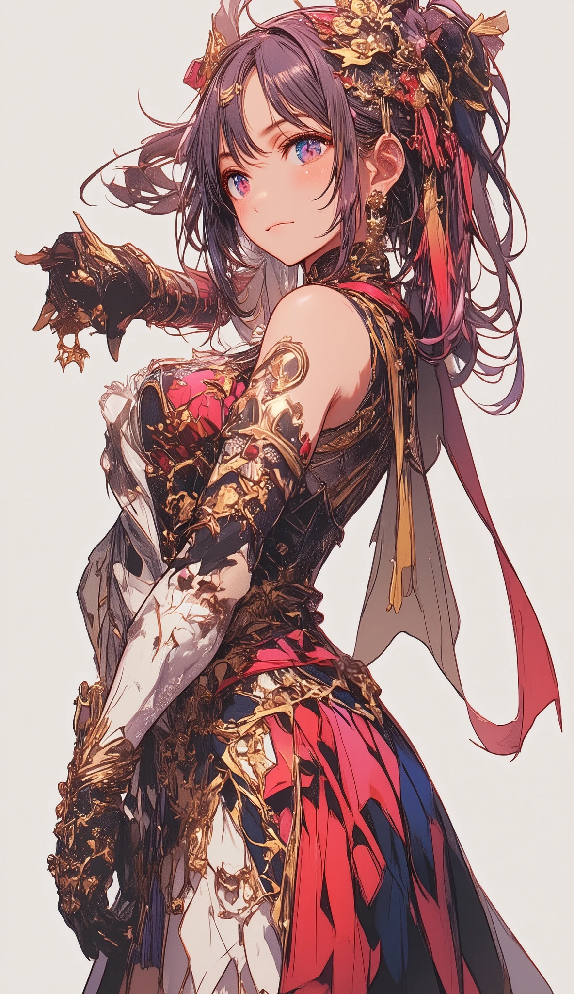 Ai Hoshino、Idol Costumes、 upper body、 、 simple background
