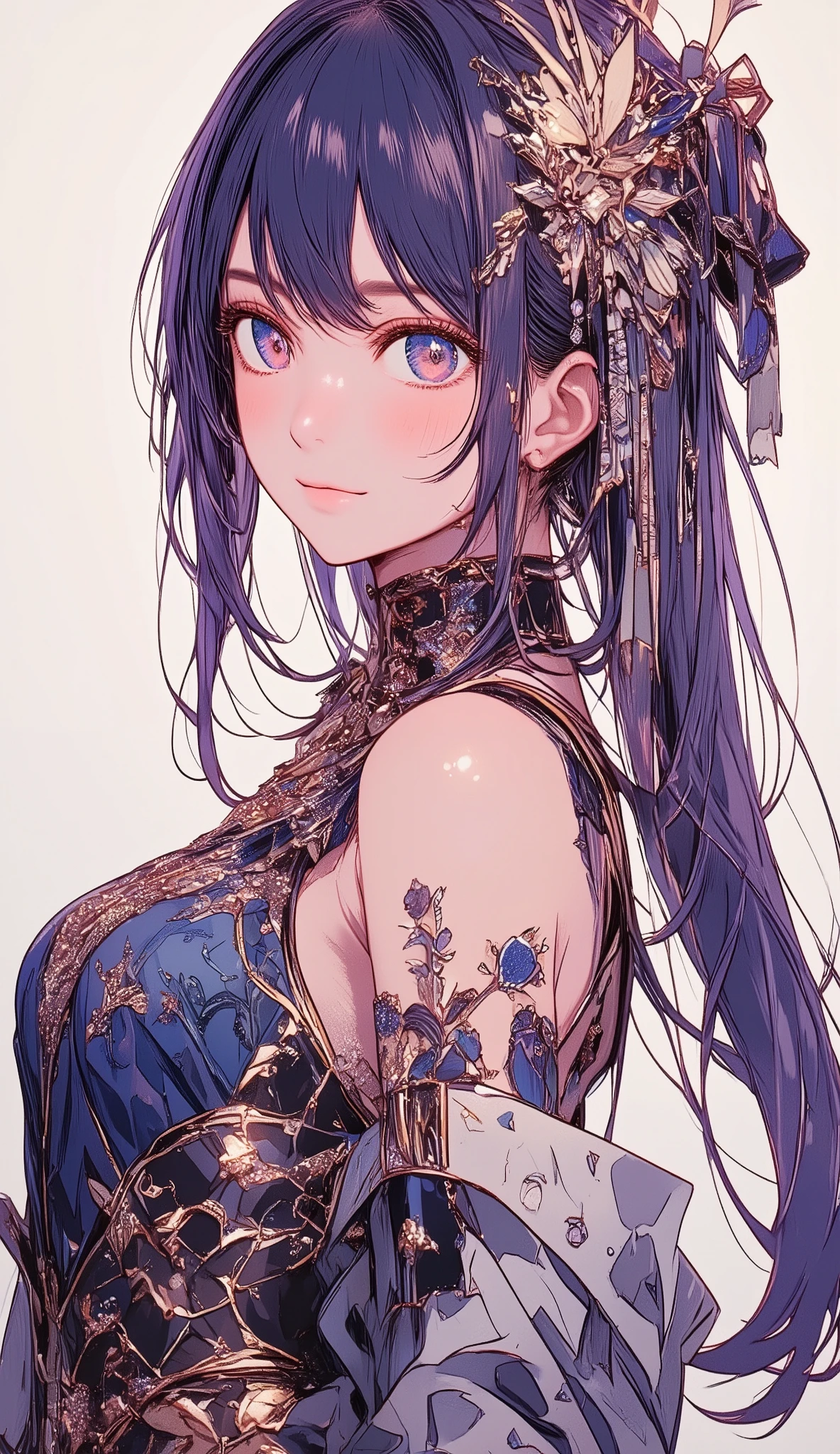 Ai Hoshino、Idol Costumes、 upper body、 、 simple background
