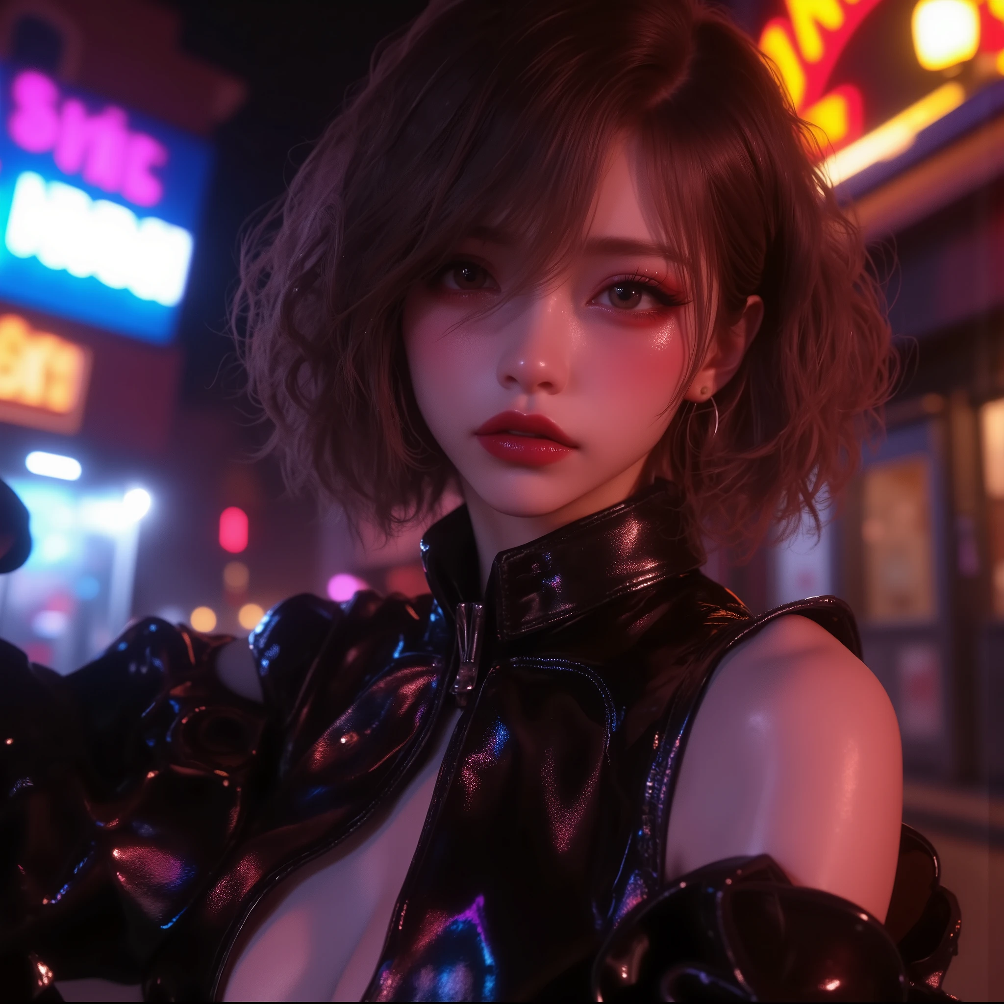 ((best quality)), ((masterpiece)), (detailed), perfect face, cyberpunk, prostitute, lingerie, smile, sex, horny, orgasm, blond hair, European women